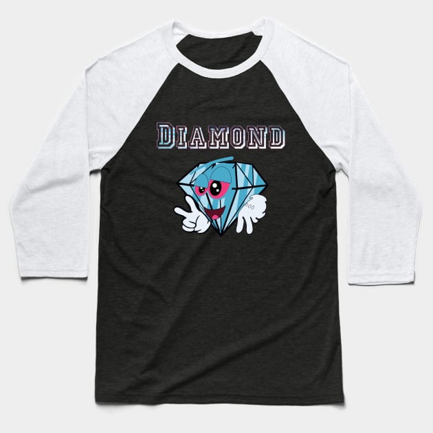 Smokey Diamond Baseball T-Shirt by Xman_773